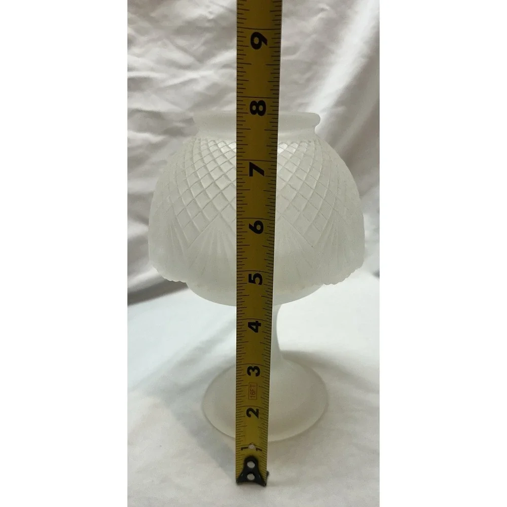 Frosted White Glass Pineapple Diamond Fairy Lamp 8